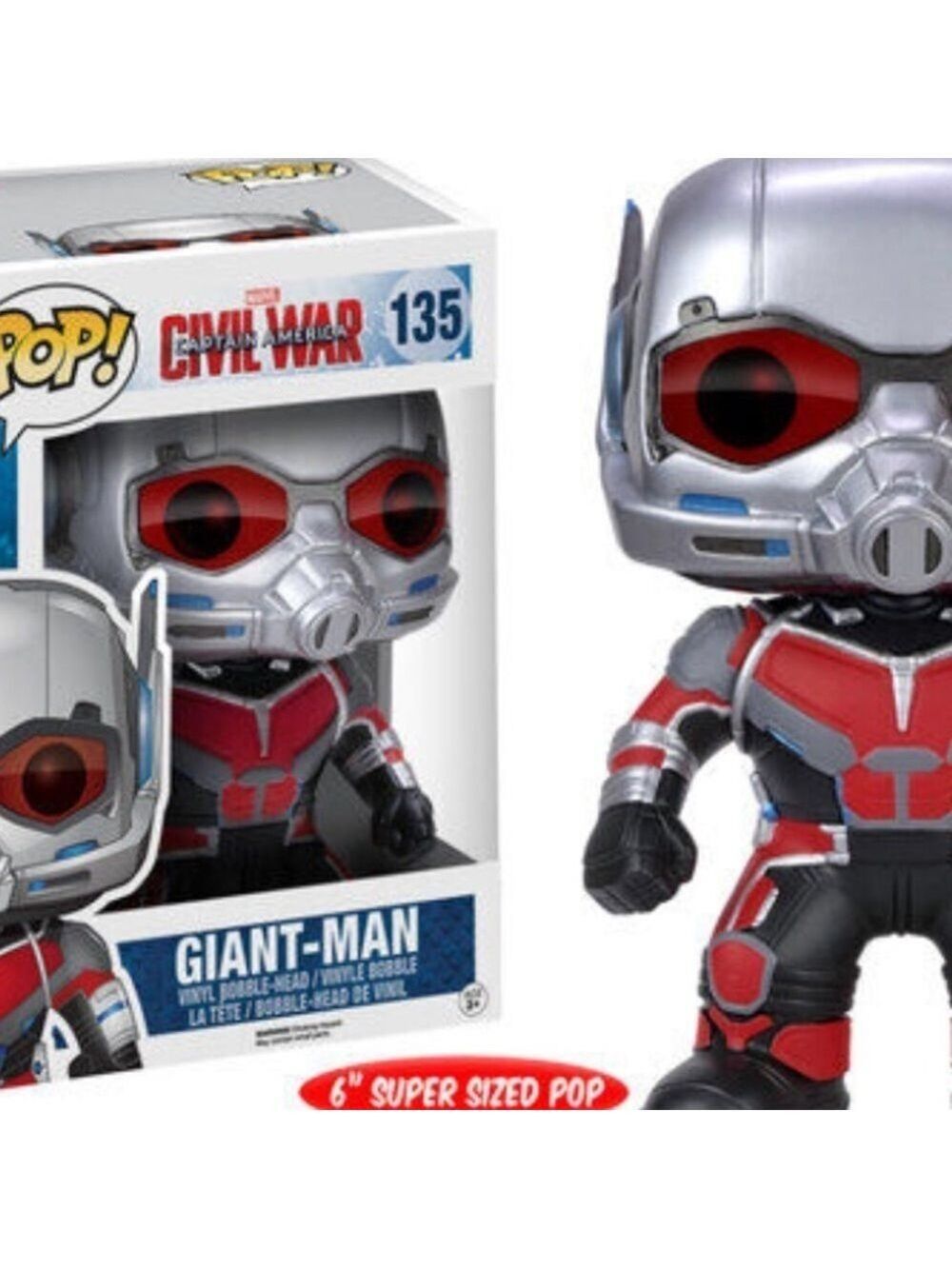 Funko Pop! Marvel: Captain America Civil War, 6"" Giant Man #135 Supersized